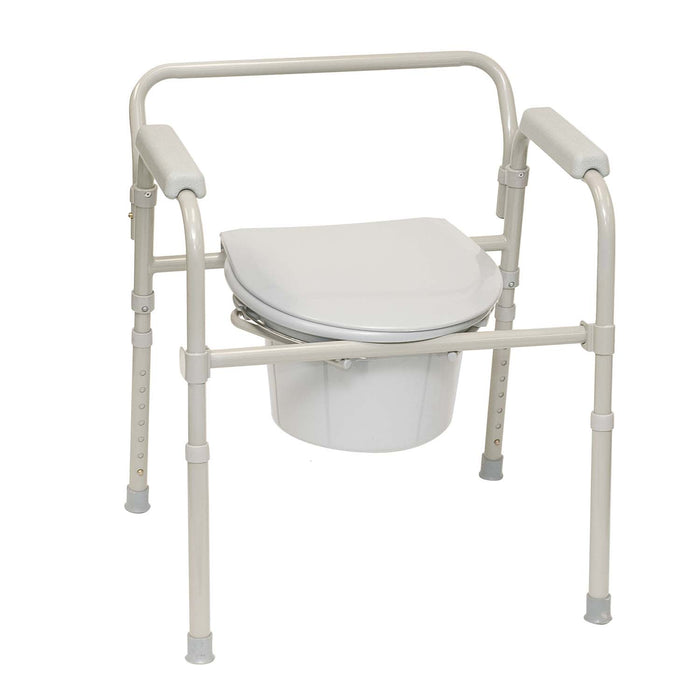 Drive Medical ProBasics Folding Commode with Full Seat — BSFC