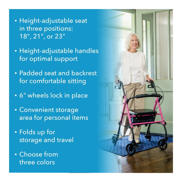 Drive Medical Carex Step 'N Rest Rolling Walker — FGA22300 0000