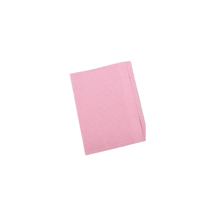 Disposable Patient Bibs, Pink (500 per case)