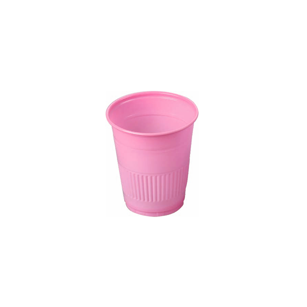 Disposable Plastic Cups, 5oz, Pink (50/Sleeve, 20 Sleeves per Case, 1000 Total)