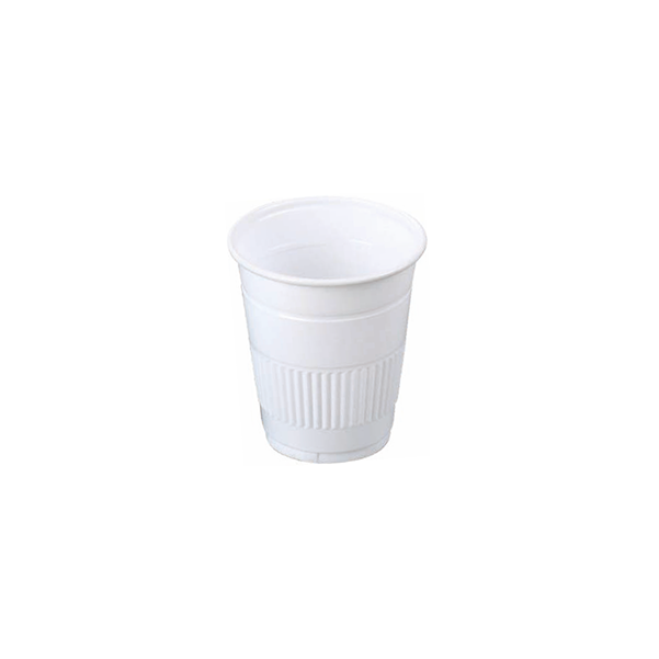 Disposable Plastic Cups, 5oz, White (50/Sleeve, 20 Sleeves per Case, 1000 Total)