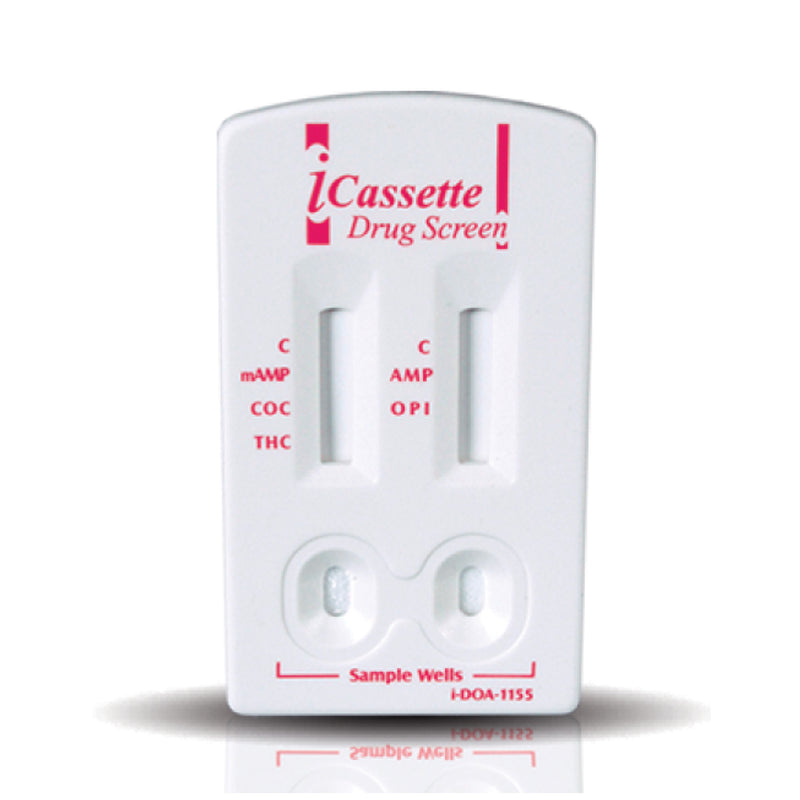 Abbott Toxicology Drug Test, 5 Test Cassette, Cocaine, Marijuana, Opiate, Amphetamine, Methamphetamine, CLIA Waived, 25/bx (Result forms not included, please order 2430P or 2440P)