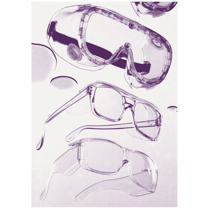 Medegen Medical Products, LLC Heavy-Duty Safety Goggles, Clear Lens, 4 Stack Trap Vents, 12/cs