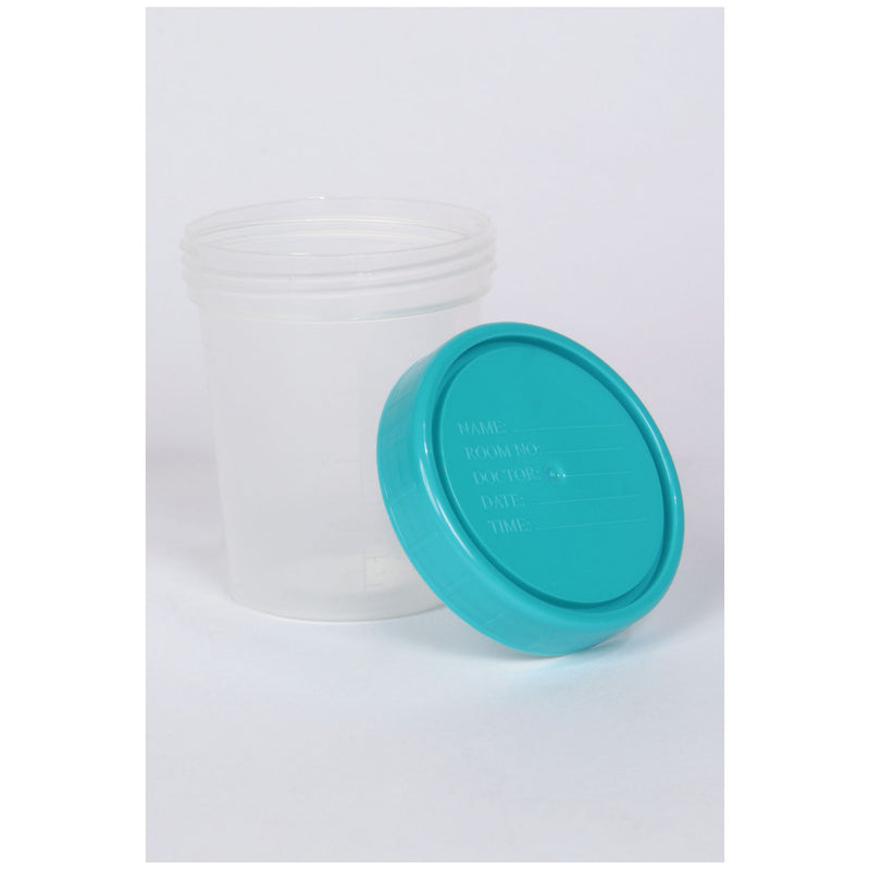 Medegen Medical Products, LLC Specimen Containers, Turquoise LiquaGuard Lid, 500/cs (35 cs/plt)