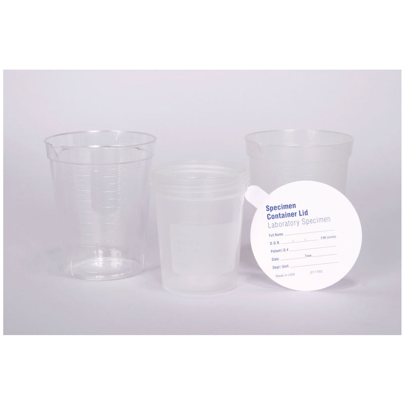 Medegen Medical Products, LLC Specimen Container Only, 4 oz, 500/cs (45 cs/plt)