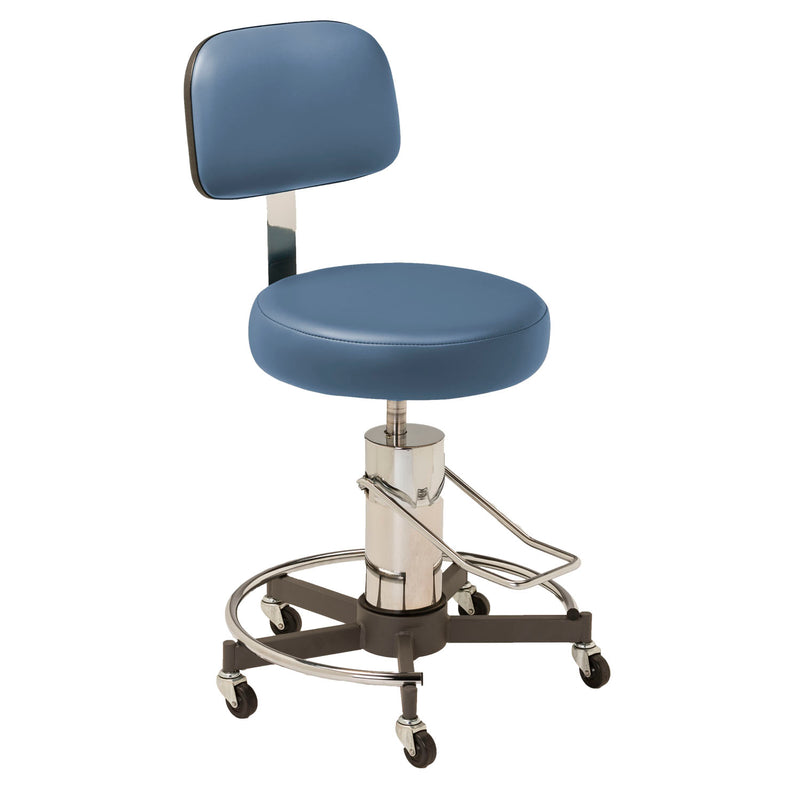 MTI Stool, Hydraulic Pump with Ergo Backrest, Premium-Taupe (Drop Ship Only) (Continetal US & Canada)