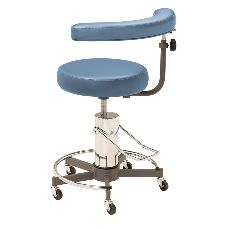 MTI Stool, Hydraulic Pump with Body Support, Premium-Taupe (Drop Ship Only) (Continetal US & Canada)