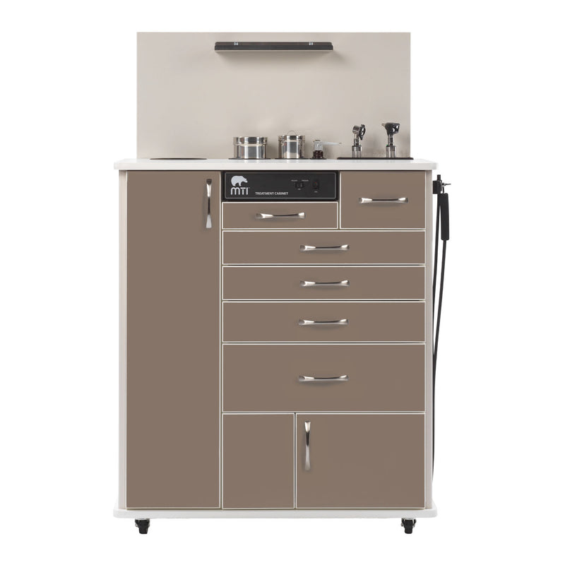 MTI TC100DS ENT Cabinet, Stand-up with Side Storage, Standard Configuration 1, Laminate-Shadow, Trim-White (Drop Ship Only) (Continetal US & Canada)