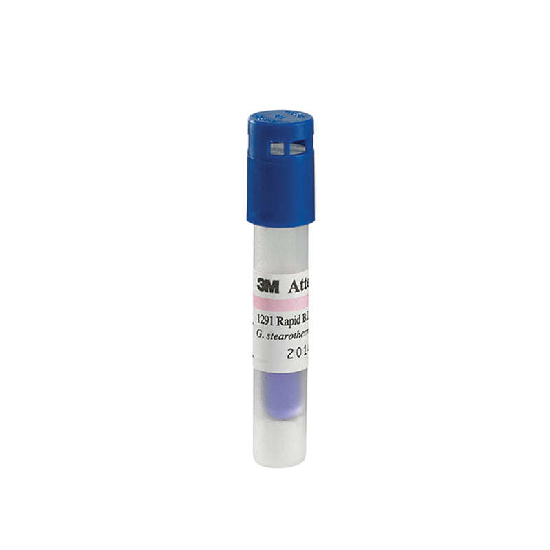 Solventum Corporation Rapid Readout for Steam 270F/ 132C Gravity Displacement Sterilizers, 1 Hour Readout, Blue Cap, 50/bx, 4 bx/cs (Continental US+HI Only) (To Be Discontinued)