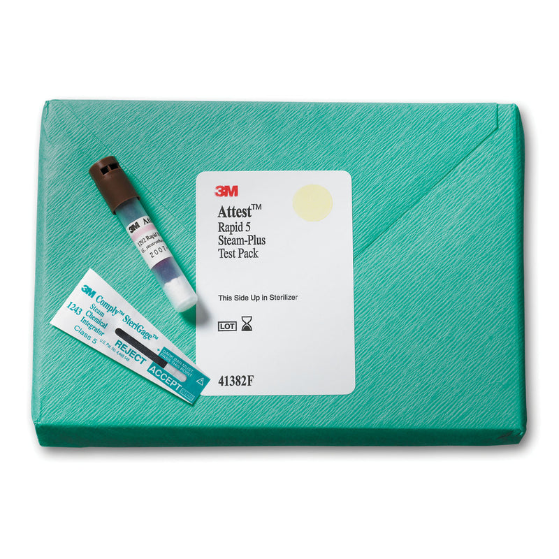 Solventum Corporation Test Pack Includes: 16 Test Packs + 4 Controls, 3 Hr Readout, Brown Cap, Consists of 1292 BI + Comply (SteriGage) Steam Chemical Integrator, 16/bx, 4 bx/cs (Continental US+HI Only)