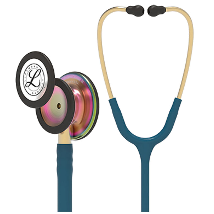 Solventum Corporation Stethoscope, Rainbow Finish, Caribbean Blue Tube, 27 (Continental US+HI Only) (Littmann items are only available for sale online by distributors authorized by 3M Littmann)"