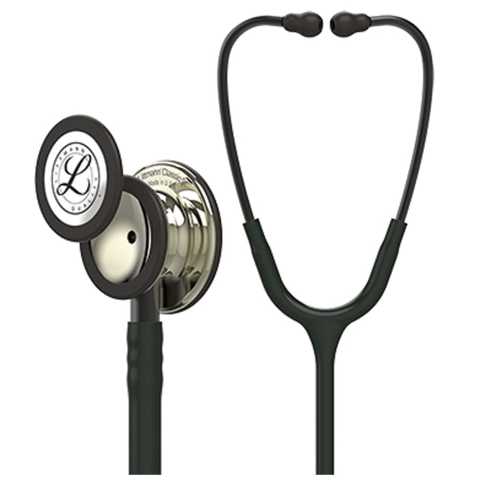 Solventum Corporation Stethoscope, Champagne Chestpiece, Black Tubing, 27 (Continental US+HI Only) (Littmann items are only available for sale online by distributors authorized by 3M Littmann)"