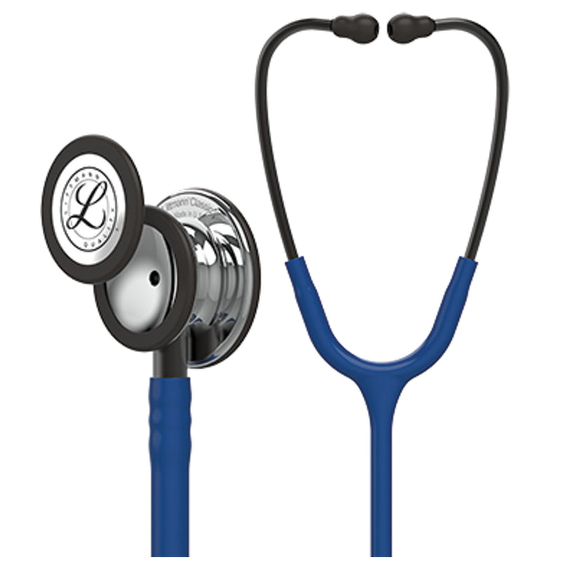 Solventum Corporation Stethoscope, Mirror Chestpiece, Navy Blue Tubing, 27 (Continental US+HI Only) (Littmann items are only available for sale online by distributors authorized by 3M Littmann)"