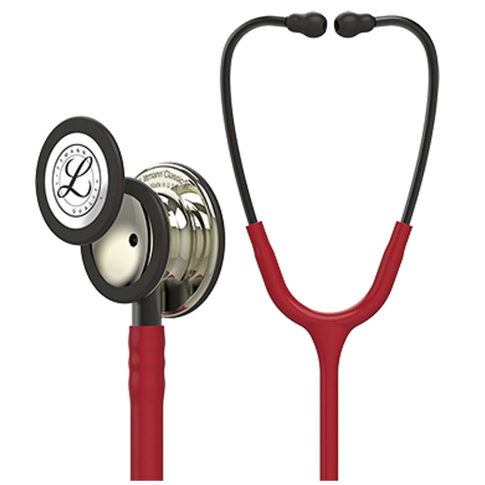 Solventum Corporation Stethoscope, Champagne Chestpiece, Burgundy Tubing, 27 (Continental US+HI Only) (Littmann items are only available for sale online by distributors authorized by 3M Littmann)"