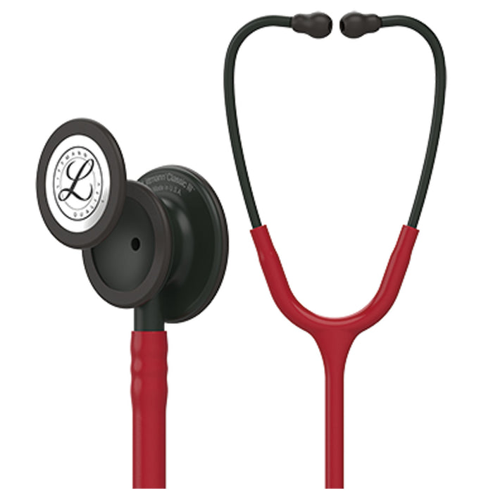 Solventum Corporation Stethoscope, Black-Finish Chestpiece, Burgundy Tubing, 27 (Continental US+HI Only) (Littmann items are only available for sale online by distributors authorized by 3M Littmann)"