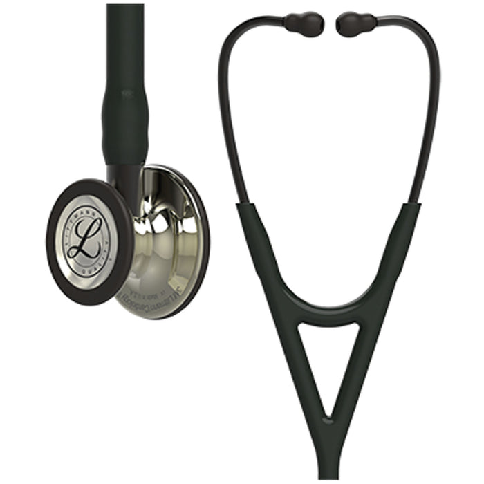 Solventum Corporation Stethoscope, Champagne Finish Chestpiece, Black Tube, 27 (Continental US+HI Only) (Littmann items are only available for sale online by distributors authorized by 3M Littmann)"