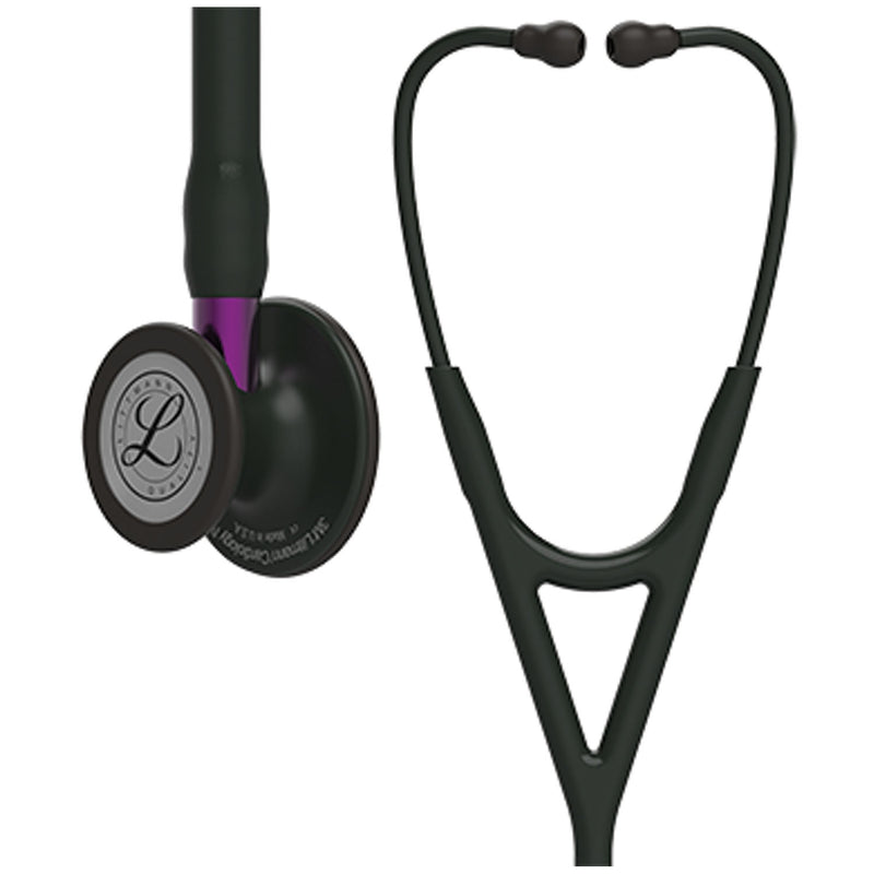 Solventum Corporation Stethoscope, Black Finish Chestpiece, Black Tube, Violet Stem and Black Headset, 27 (Continental US+HI Only) (Littmann items are only available for sale online by distributors authorized by 3M Littmann)"
