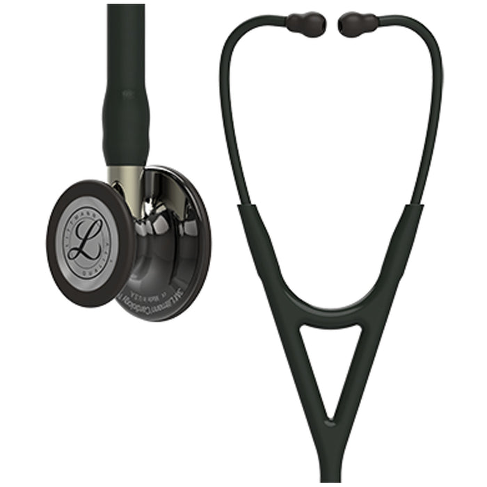 Solventum Corporation Stethoscope, High Polish Smoke Finish Chestpiece, Black Tube, Champagne Stem and Black Headset, 27 (Continental US+HI Only) (Littmann items are only available for sale online by distributors authorized by 3M Littmann)"