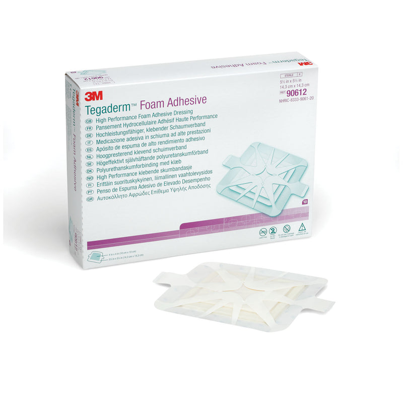 Solventum Corporation Foam Adhesive Dressing, 4 x 4, Square, 10/bx, 4 bx/cs (Continental US+HI Only)
