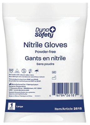 Dynarex Nitrile Gloves in a Bag, Powder-Free