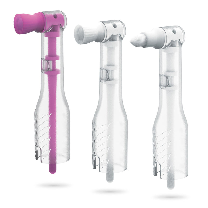 PacDent Endo Oscillating AntiSplatr Mini Disposable Prophy Angle, Firm Cup, White, 100/bx