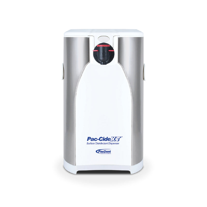 PacDent Endo Pac-Cide XT Stainless Steel Dispenser, 101.44 fl. oz. (3L), 1/cs (Item is considered Hazmat and cannot ship via Air or to AK, GU, HI, MP, PR, VI)