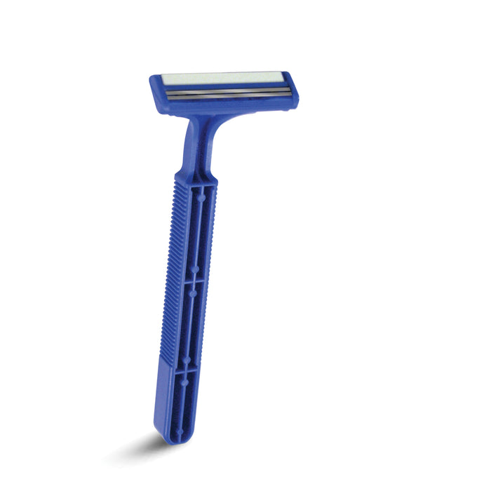 AccuTec Blades, Inc. Twin Blade Plus Razor, Long Handle & Lubricating Strip, 10/bg, 10 bg/cs (To Be Discontinued)