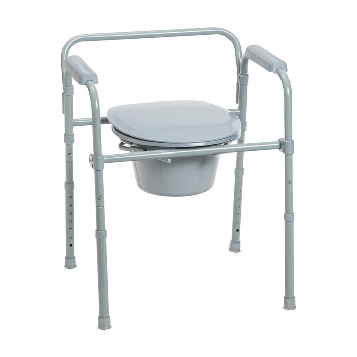 Drive Medical Folding Steel Commode — RTL11158KDR