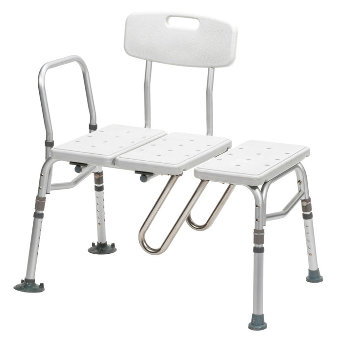 Drive Medical Splash Defense™ Transfer Bench with Curtain Guard Protection — RTL12032KDR
