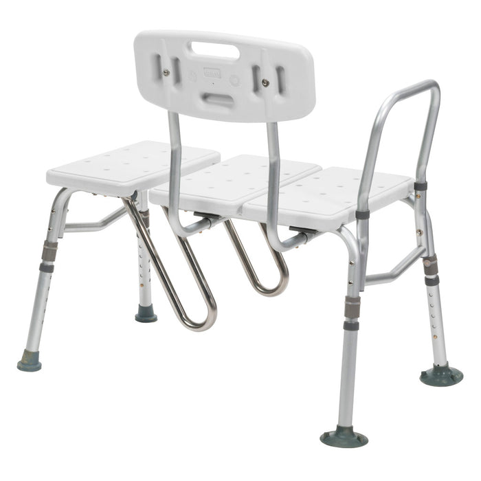 Drive Medical Splash Defense™ Transfer Bench with Curtain Guard Protection — RTL12032KDR
