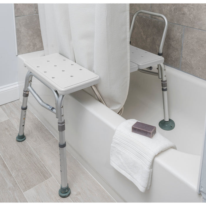 Drive Medical Splash Defense™ Transfer Bench with Curtain Guard Protection — RTL12032KDR