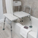 Drive Medical Splash Defense™ Transfer Bench with Curtain Guard Protection — RTL12032KDR