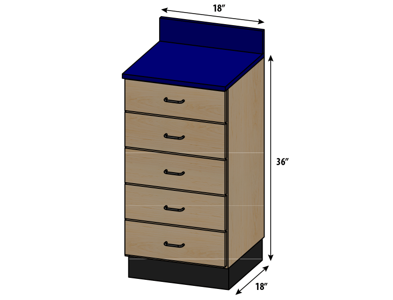 PHS Chiropractic Stor-Edge Medical Base Cabinet-001-5D