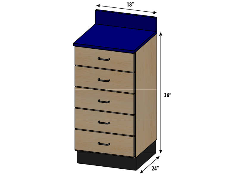 PHS Chiropractic Stor-Edge Medical Base Cabinet-002-5D