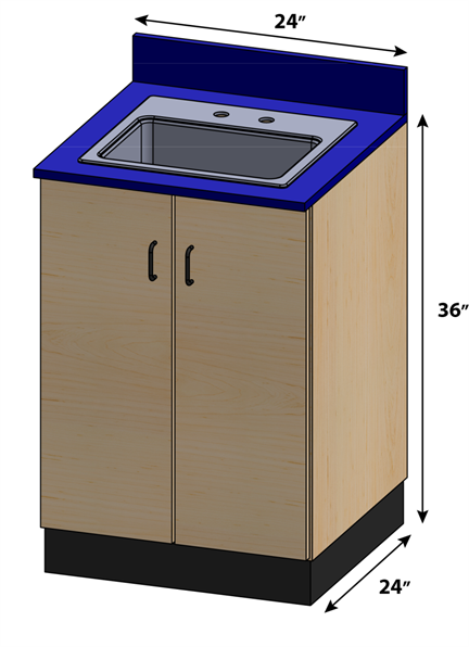 PHS Chiropractic Stor-Edge Medical Base Cabinet-004-Sink