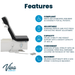 Viva Comfort Pointe Power Exam Table 996-10-Black/Blue - DENTAMED USA