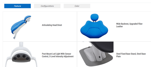 ADS Dental AJ12 fixed base orthodontic dental chair with adjustable headrest and ergonomic design.