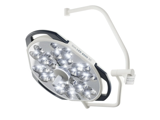 SIMEON LED 500, Single Light, 2x 32" Monitor Arm, Ceiling AS.100.009 - Dentamed USA