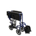 Drive Medical Pro Basics Aluminum Transport Wheelchair, 19-inch, Blue — TCA1916BL