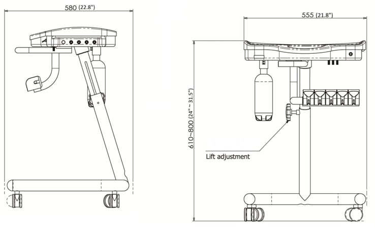 Flight Dental MC-1300F Mobile Delivery Cart — additional view