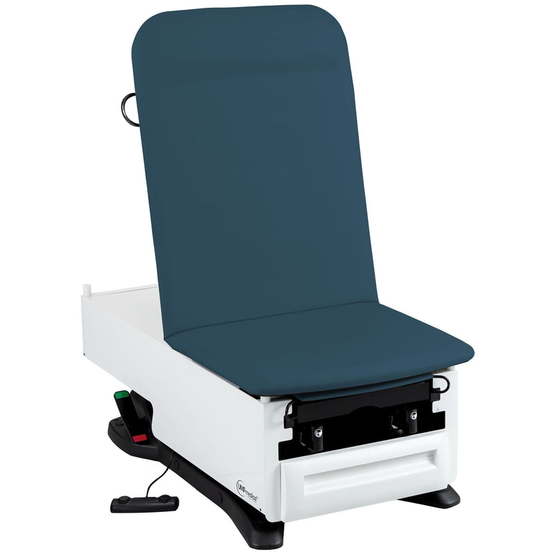 UMF Medical Exam Table, ProGlide, 3002-500-300 with OneTouch WheelBase System, Classic Upholstery, Pneumatic Backrest, Stirrups, Foot Control, Front Storage Drawer, Available in 16 colors (Drop Ship Only)