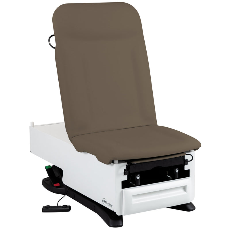 UMF Medical Exam Table, ProGlide, 3002-500-305 with OneTouch WheelBase System, Premium Upholstery, Pneumatic Backrest, Stirrups, Foot Control, Front Storage Drawer, Available in 16 colors (Drop Ship Only)