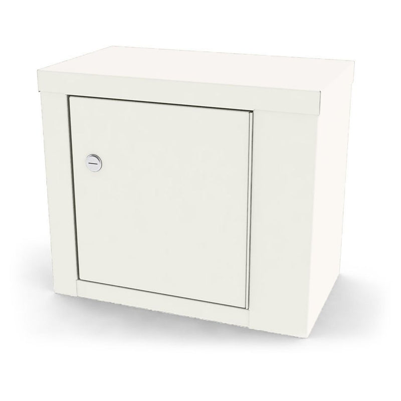UMF Medical Narcotic Shelf, 7782, Steel with One (1) Shelf, Single Door, Single Lock, 14.125W (35.9cm) x 12 H (30.5cm) x 8.125D (20.6cm). Wall Mountable or Inside Cabinet Mountable, Quiet White (Drop Ship Only)