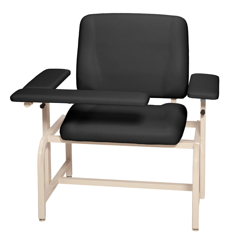 UMF Medical Bariatric Blood Draw Chair, 8690, with Seamless Upholstery, Padded, Flip-Up Height Adjustable Arm Board, Front Board, Heavy Duty Steel Frame, 750 lb (340.2kg) Patient Weight Capacity, Side Tray Accessory, 8 Colors (Drop Ship Only
