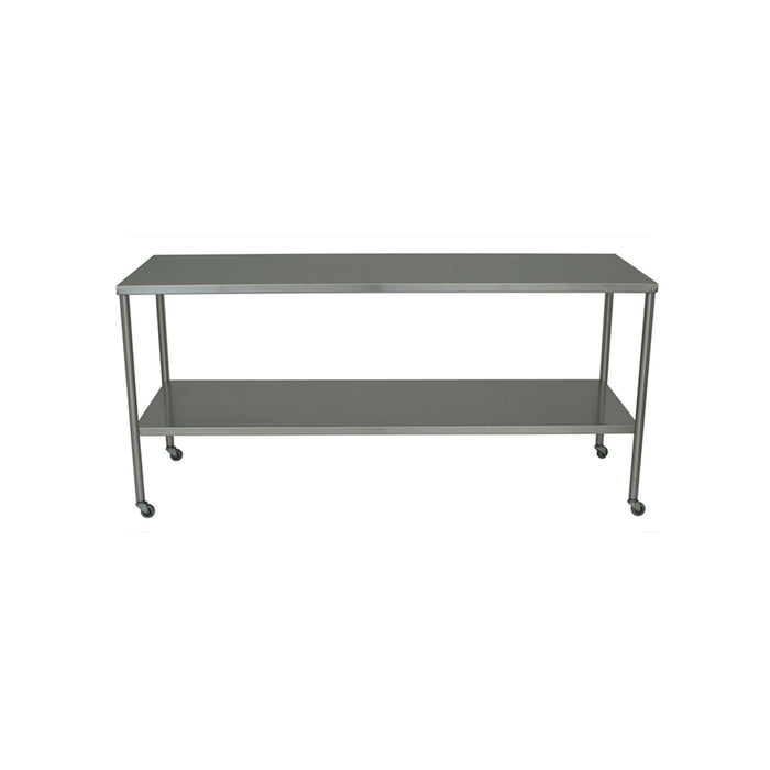 UMF Medical Instrument Table with Shelf, Stainless Steel, 24 x 72" (Drop Ship Only)"