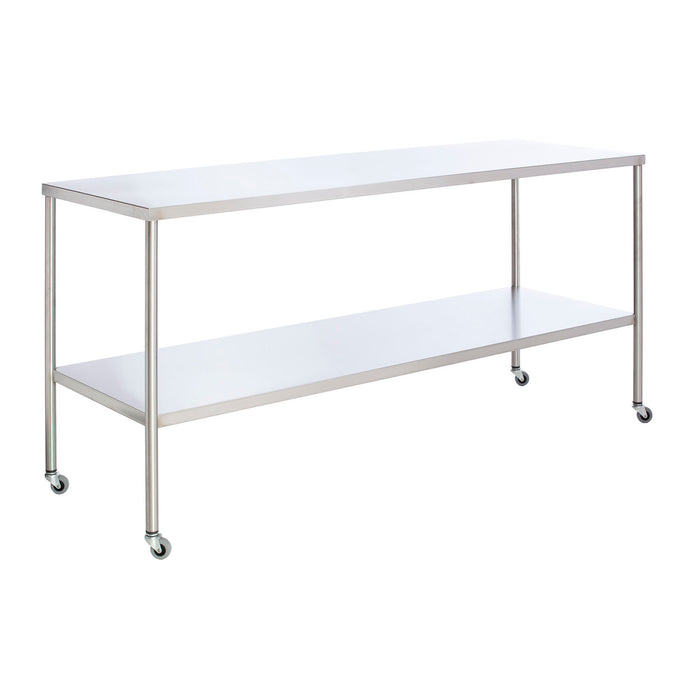 UMF Medical Instrument Table with Shelf, Stainless Steel, 24 x 60" (Drop Ship Only)"
