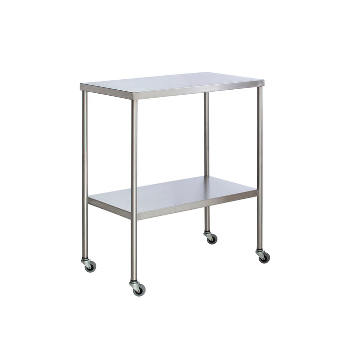 UMF Medical Instrument Table with Shelf, Stainless Steel, 18 x 33" (Drop Ship Only)"