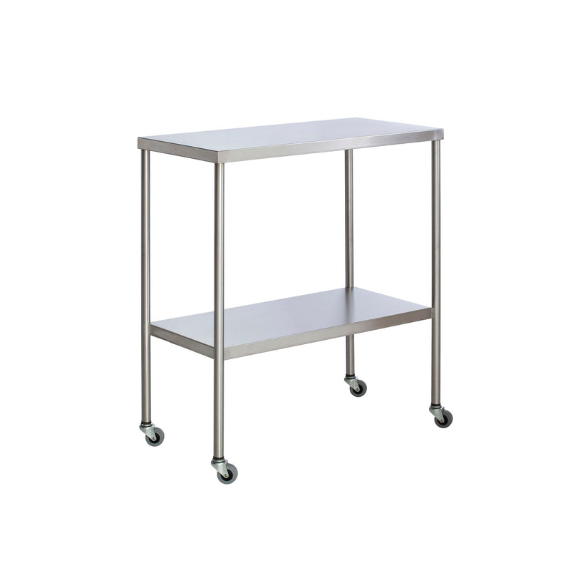 UMF Medical Instrument Table with Shelf, Stainless Steel, 20 x 48" (Drop Ship Only)"