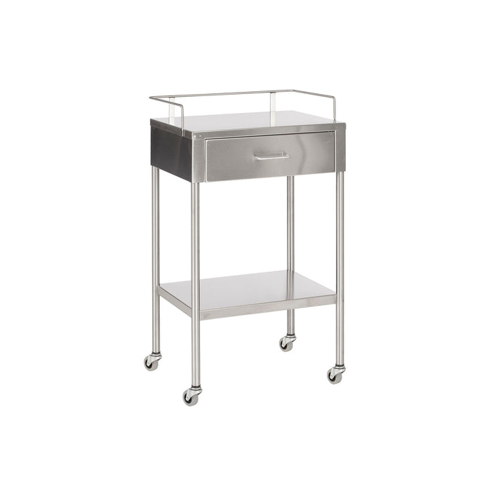 UMF Medical Utility Table, Stainless Steel, One (1) Drawer, One (1) Shelf, 20W x 35.25"H x 16"D (Drop Ship Only)"