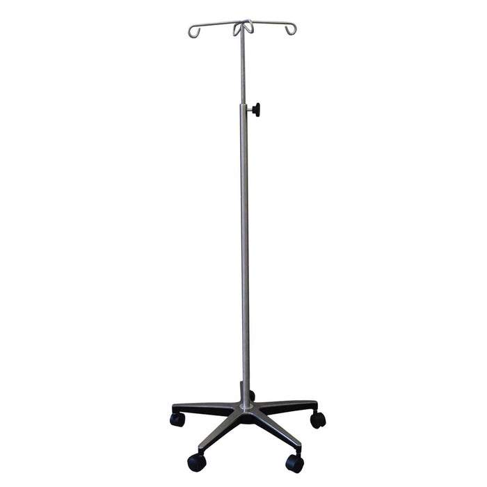 UMF Medical I.V. Stand, Stainless Steel, 4-Hook, Hand Wheel (Drop Ship Only)